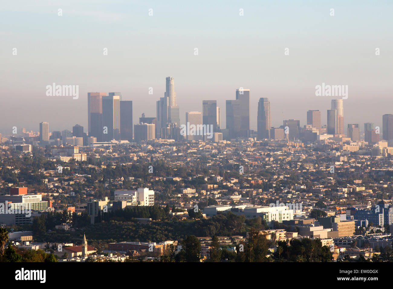 Skyline Of Los Angeles At Daytime Stock Photo Alamy