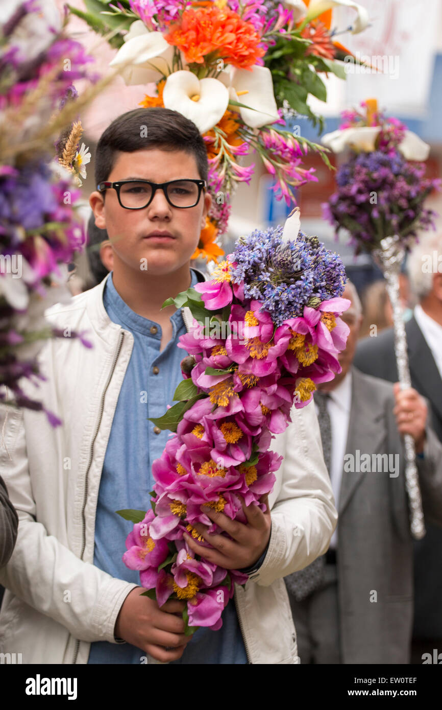 SAO BRAS DE ALPORTEL, PORTUGAL April, 2015 Traditional religious procession of the flower
