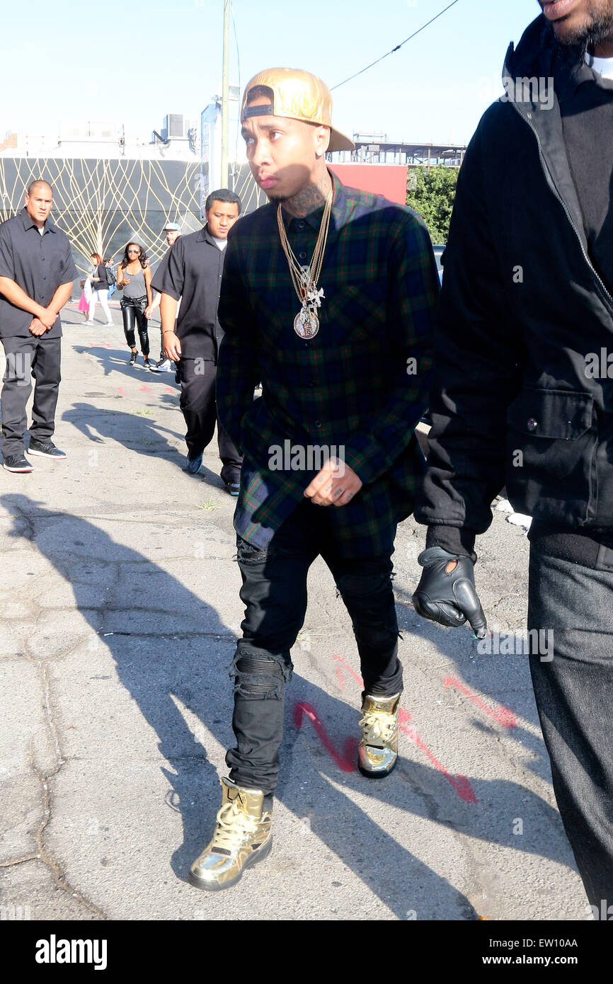 Rapper Tyga out and about with his boys in West Hollywood and shopping for  a pair