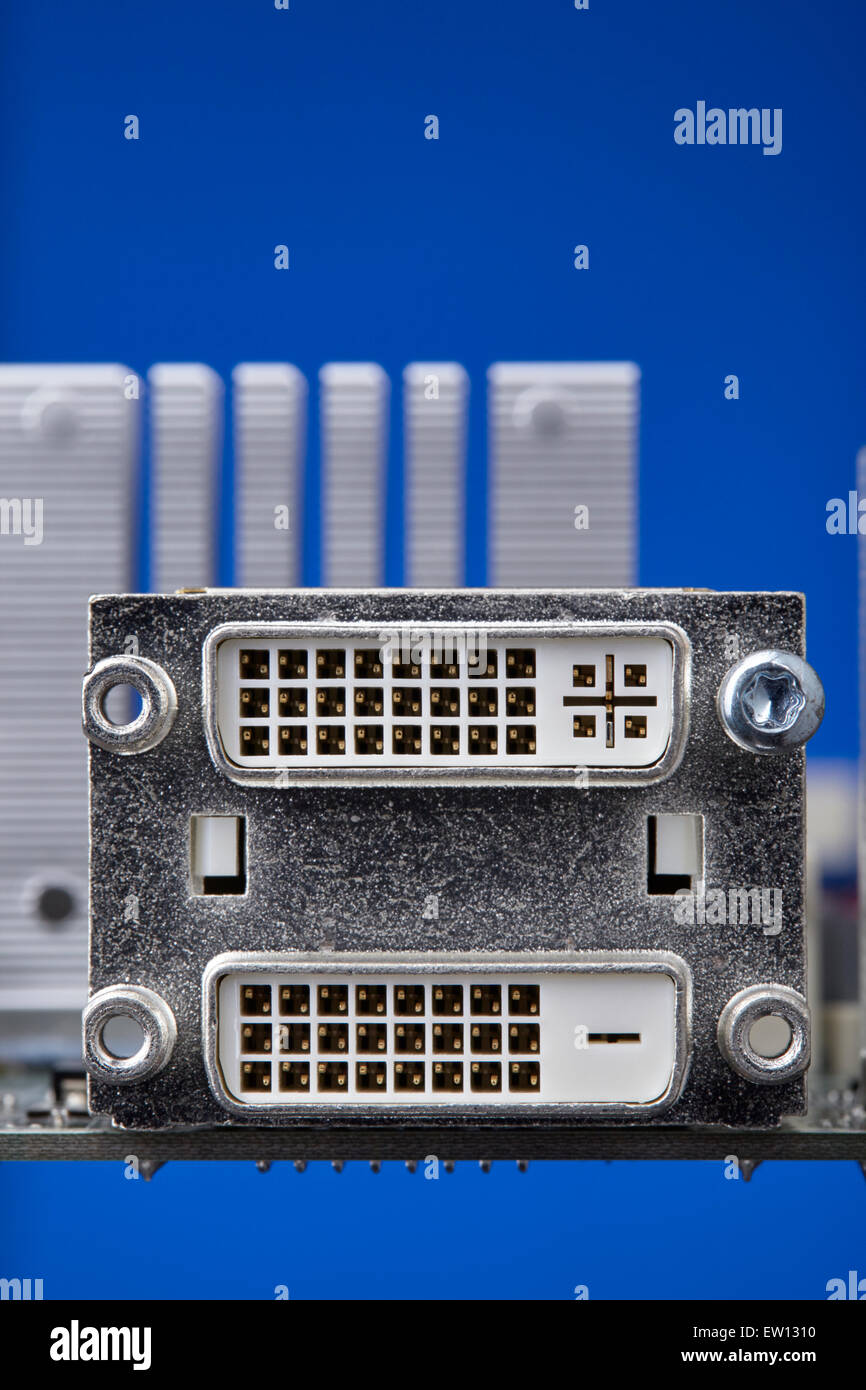 DVI ports on motherboard Stock Photo - Alamy