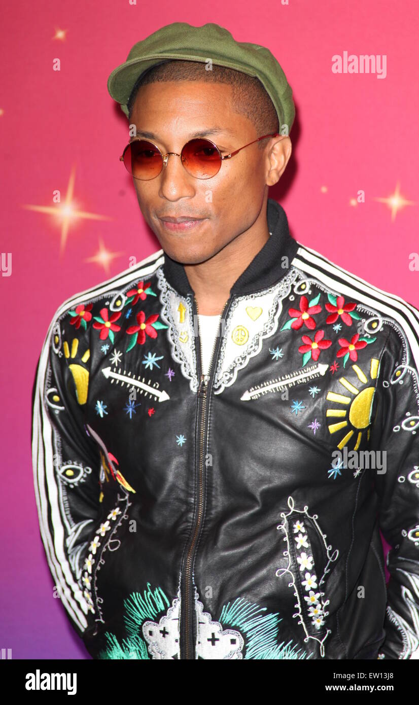 Pharrell Williams Unveils His Wax Figure At Madame Tussauds In New York