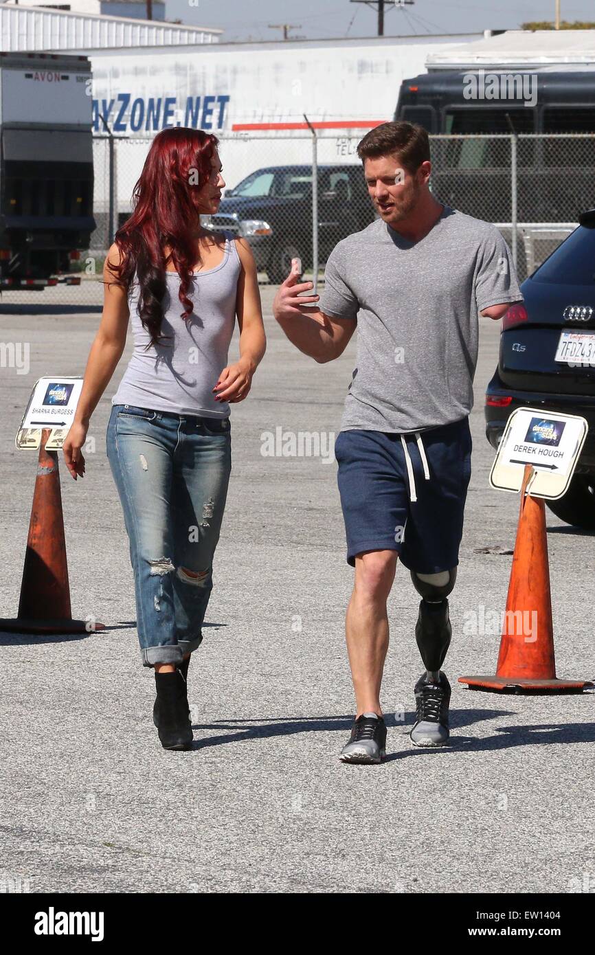 'Dancing with the Stars' dancer Sharna Burgess rehearses with her