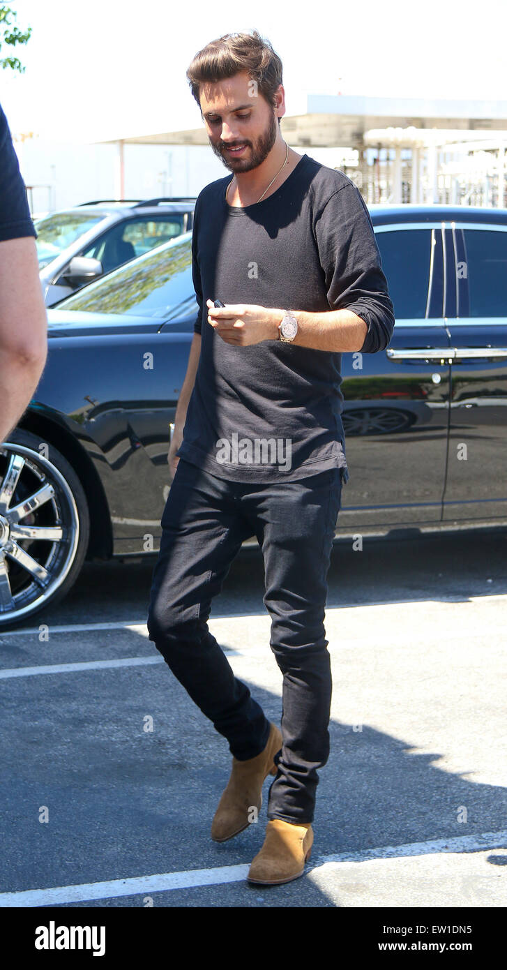 Scott Disick Modeling Scott Disick goes to a studio in Los Angeles Featuring: Scott Disick ...