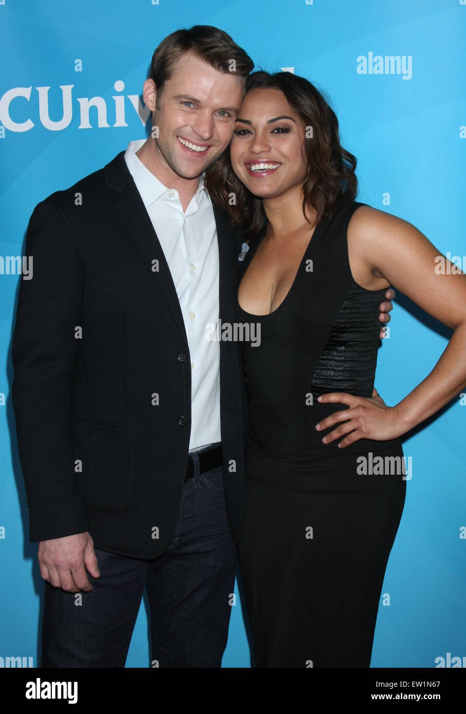2015 NBCUniversal Summer Press Day  Featuring: Jesse Spencer, Monica Raymund Where: Pasadena, California, United States When: 02 Apr 2015 C Stock Photo