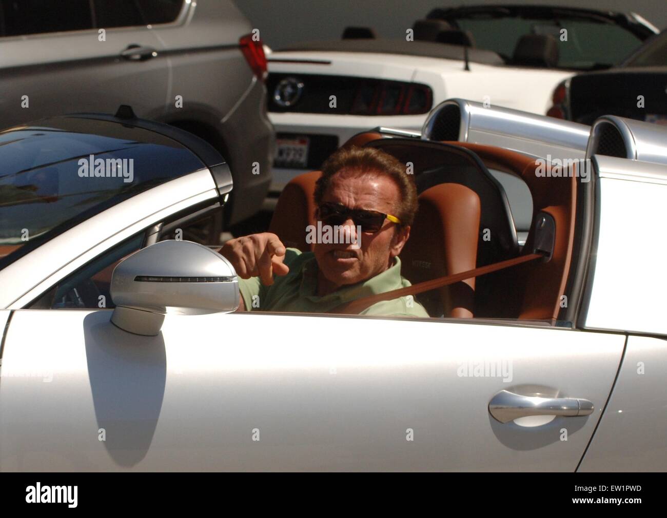 Arnold Schwarzenegger spotted out and about in Beverly Hills  Featuring: Arnold Schwarzenegger Where: Los Angeles, California, United States When: 04 Apr 2015 C Stock Photo