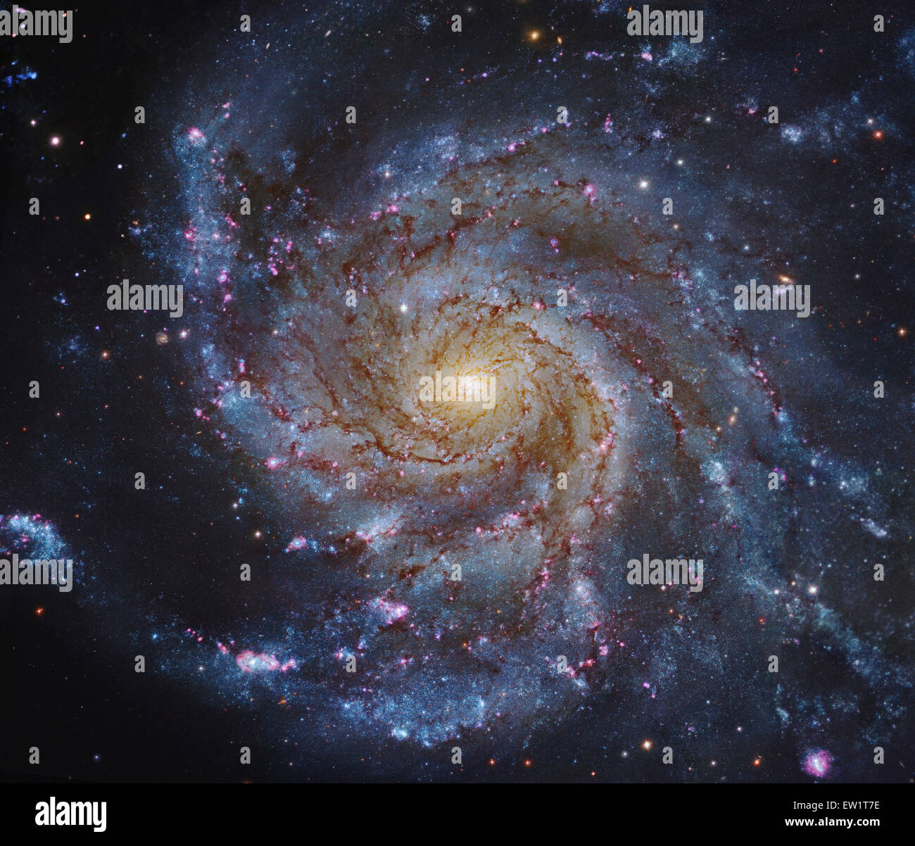 Messier 101, The Pinwheel Galaxy in Ursa Major. Stock Photo
