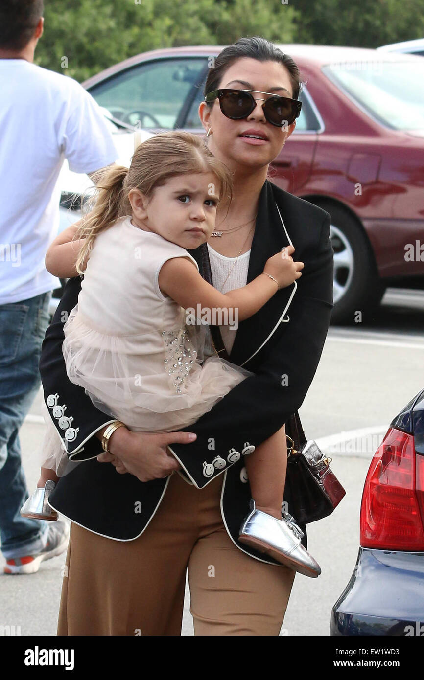 The extended KardashianJenner family attend church in Woodland Hills