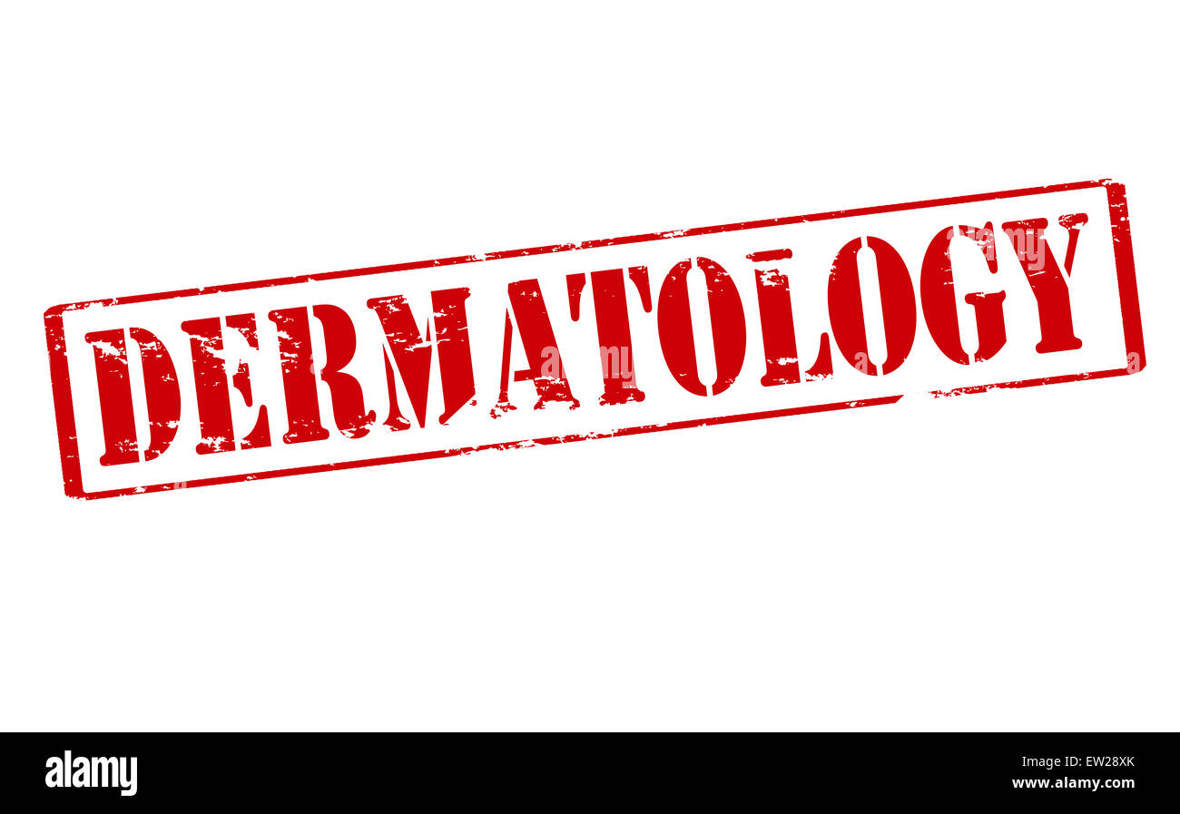 Rubber stamp with word dermatology inside, illustration Stock Photo