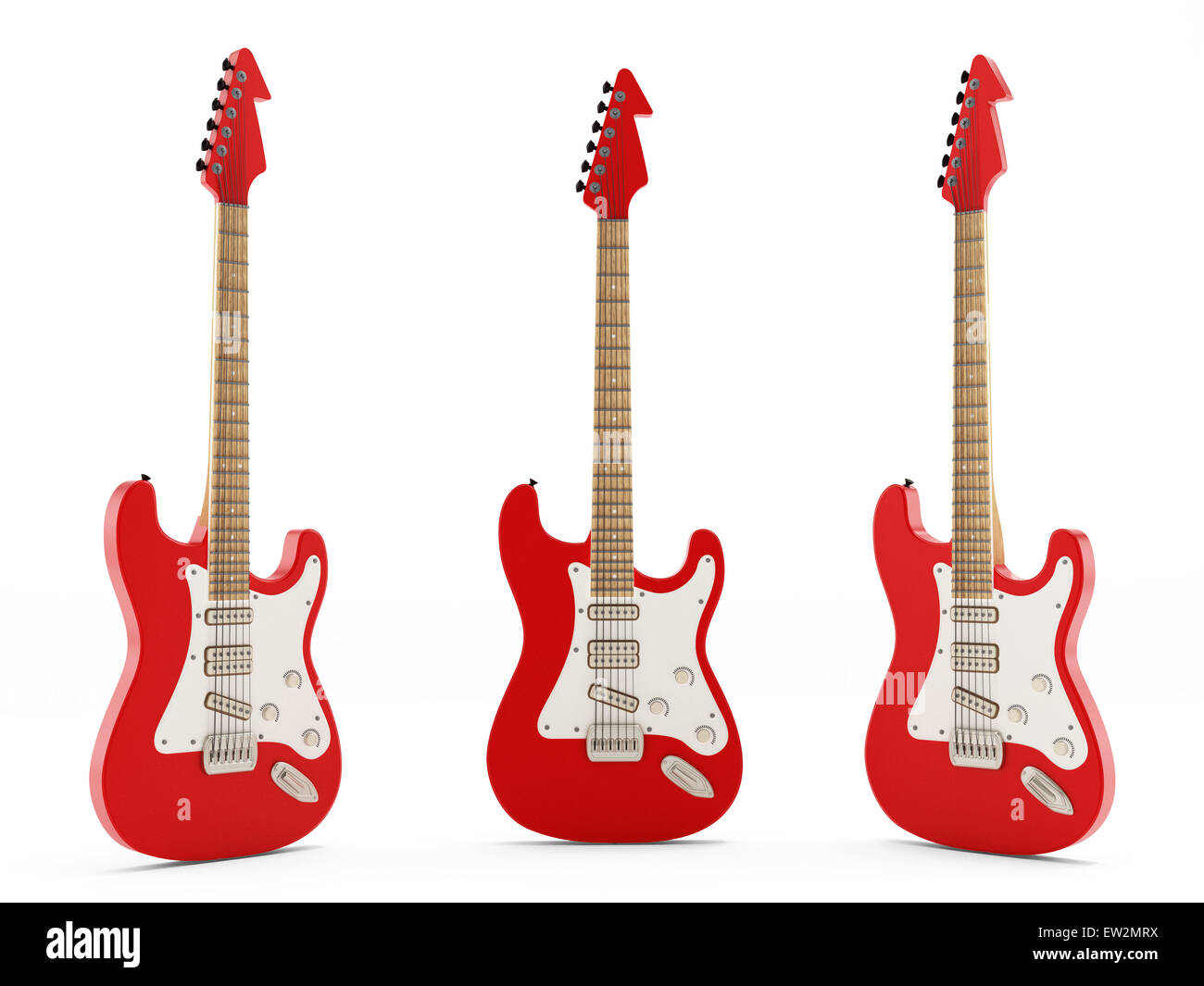 Generic electric guitars isolated on white background Stock Photo Alamy