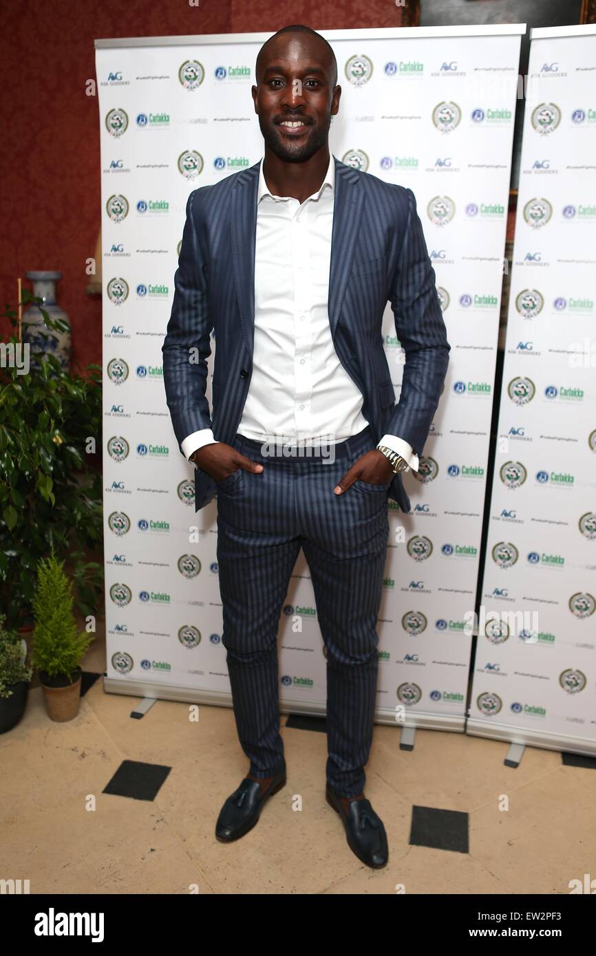 'Football Fighting Ebola' fundraising event held at Searcy's  Featuring: Carlton Cole Where: London, United Kingdom When: 12 Apr 2015 C Stock Photo
