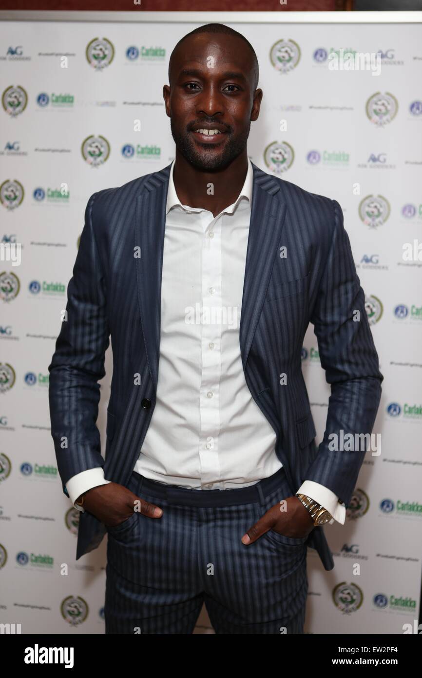 'Football Fighting Ebola' fundraising event held at Searcy's  Featuring: Carlton Cole Where: London, United Kingdom When: 12 Apr 2015 C Stock Photo