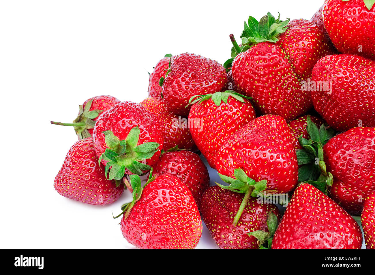 strawberry on a white background Stock Photo - Alamy