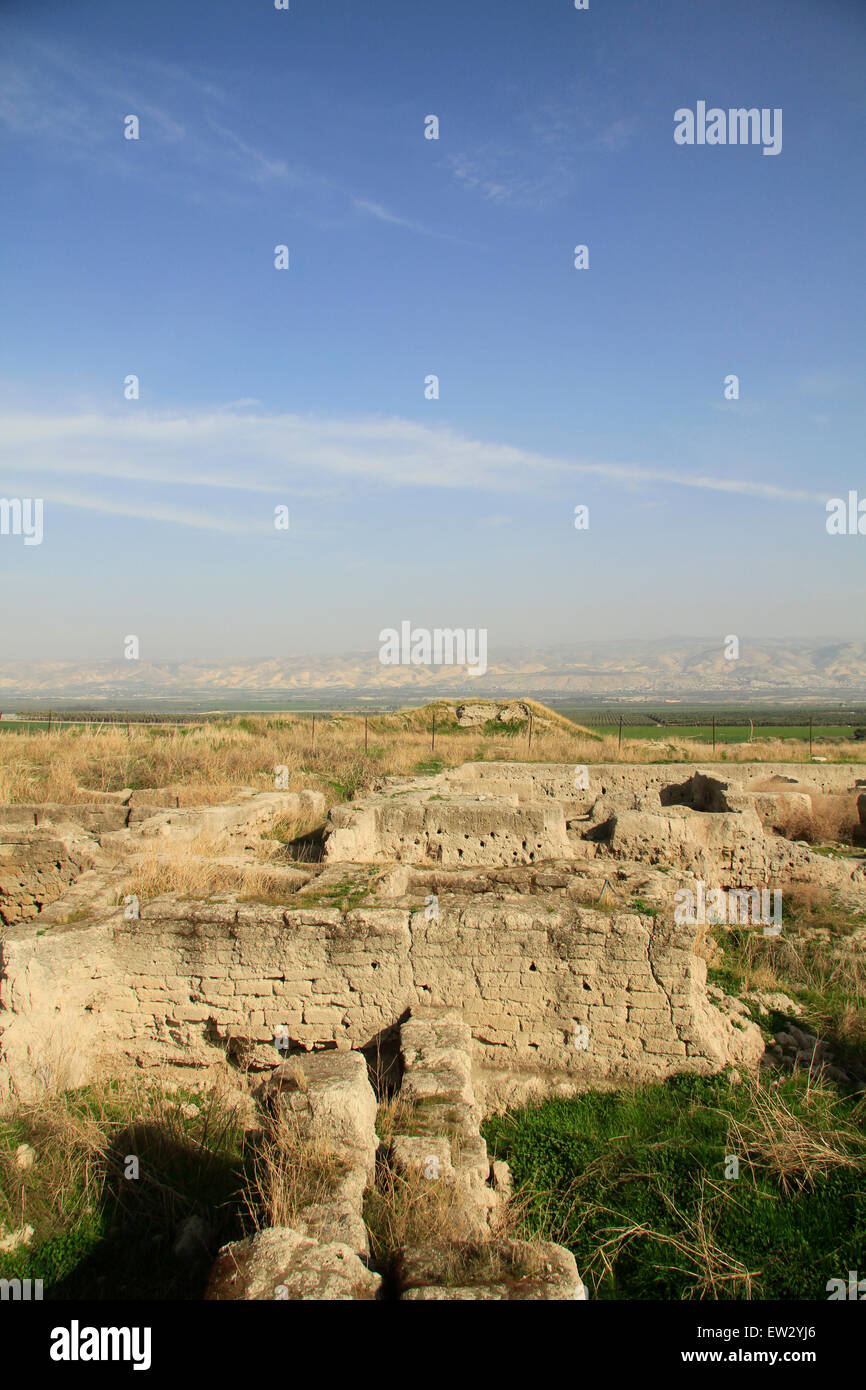 Israel, Beth Shean valley, Tel Rehov, site of Canaanite and Israelite settlements Stock Photo