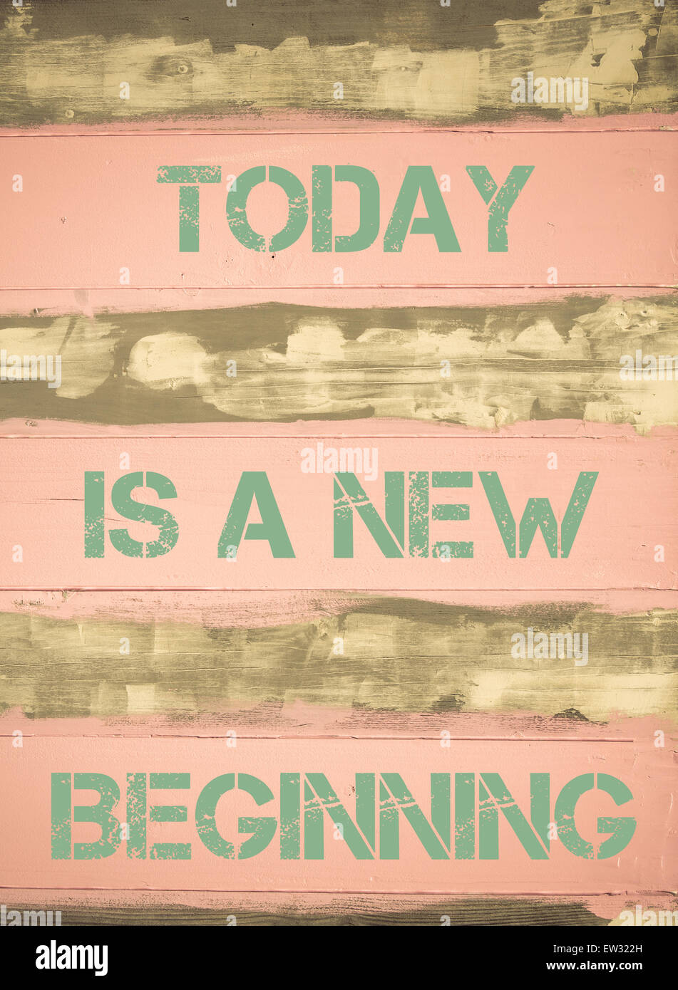 Concept Image Of Today Is A New Beginning Motivational Quote Written Stock Photo Alamy