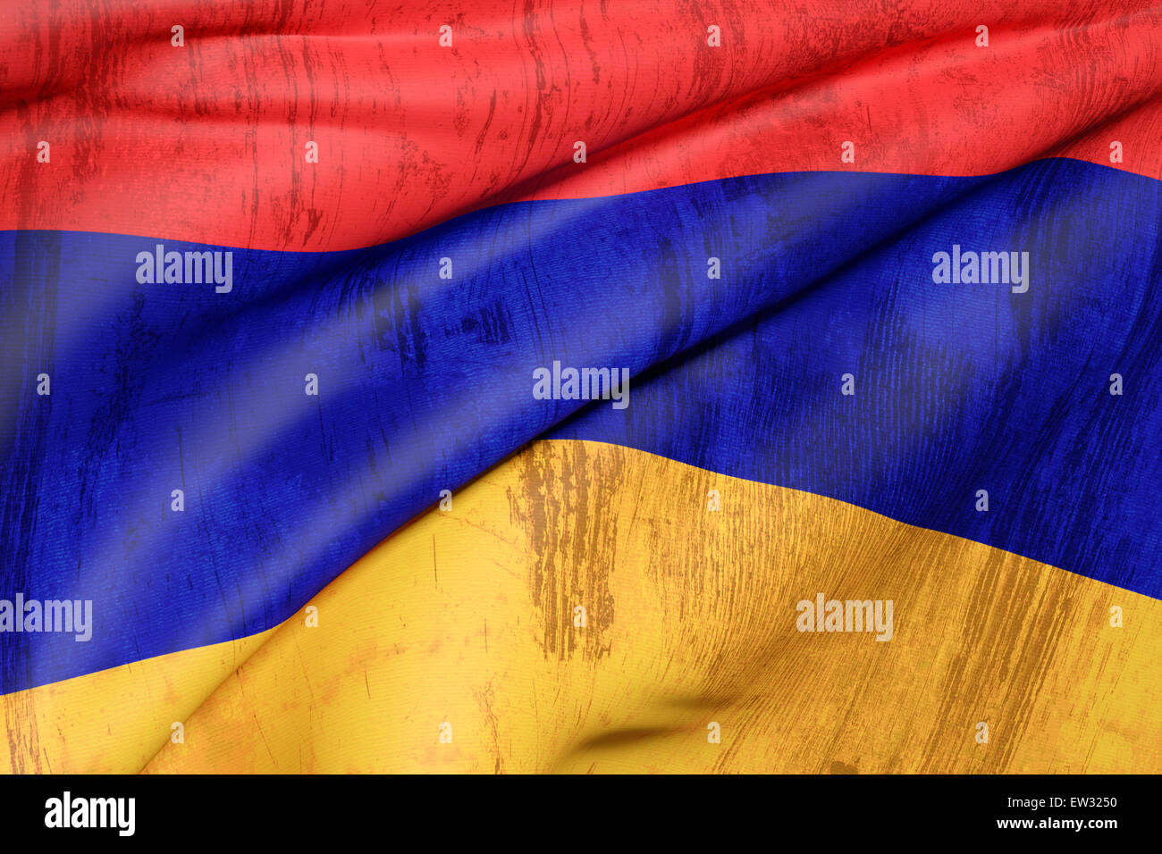 3d rendering of an old and dirty Armenia flag Stock Photo - Alamy