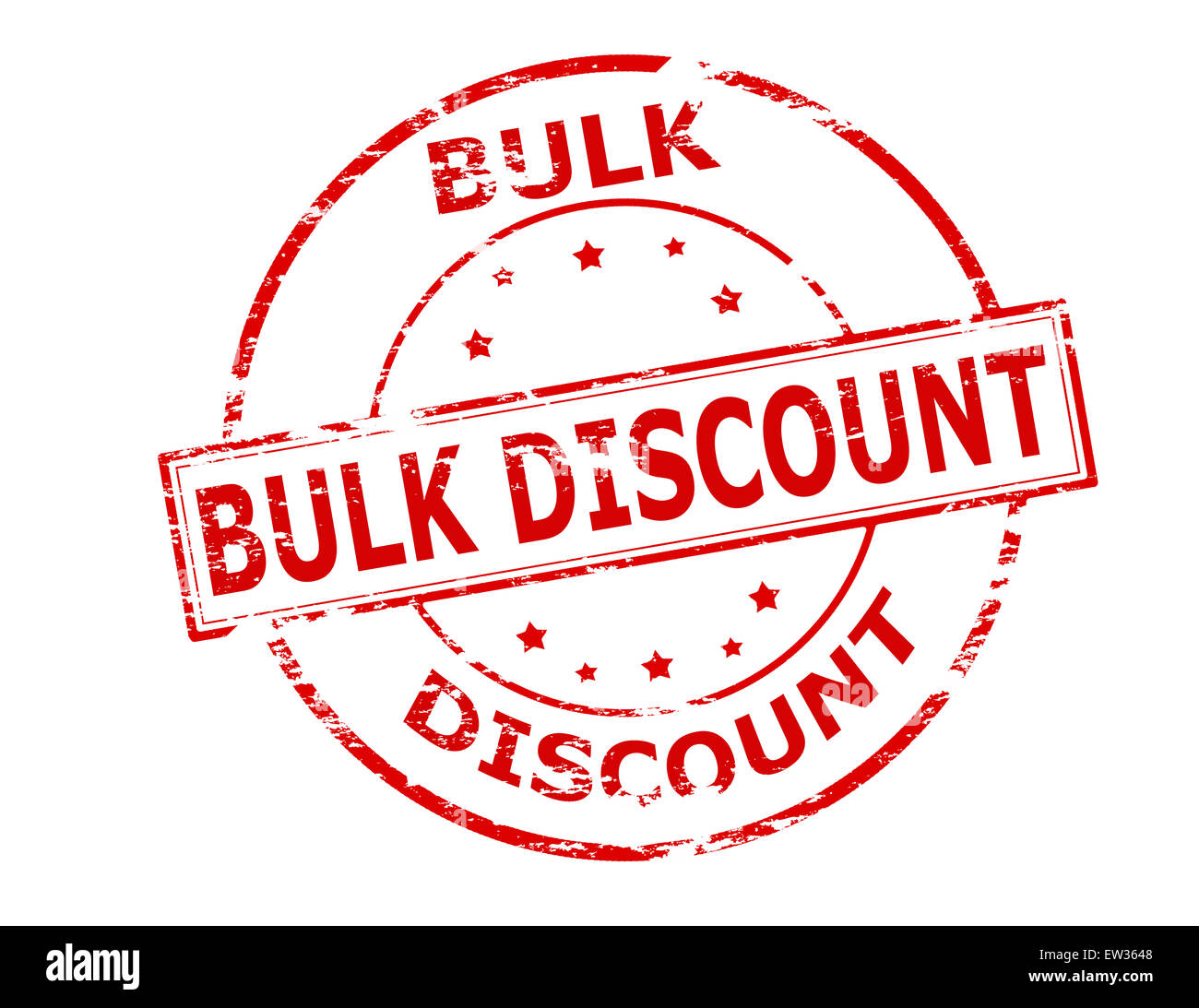 Rubber stamp with text bulk discount inside, illustration Stock Photo