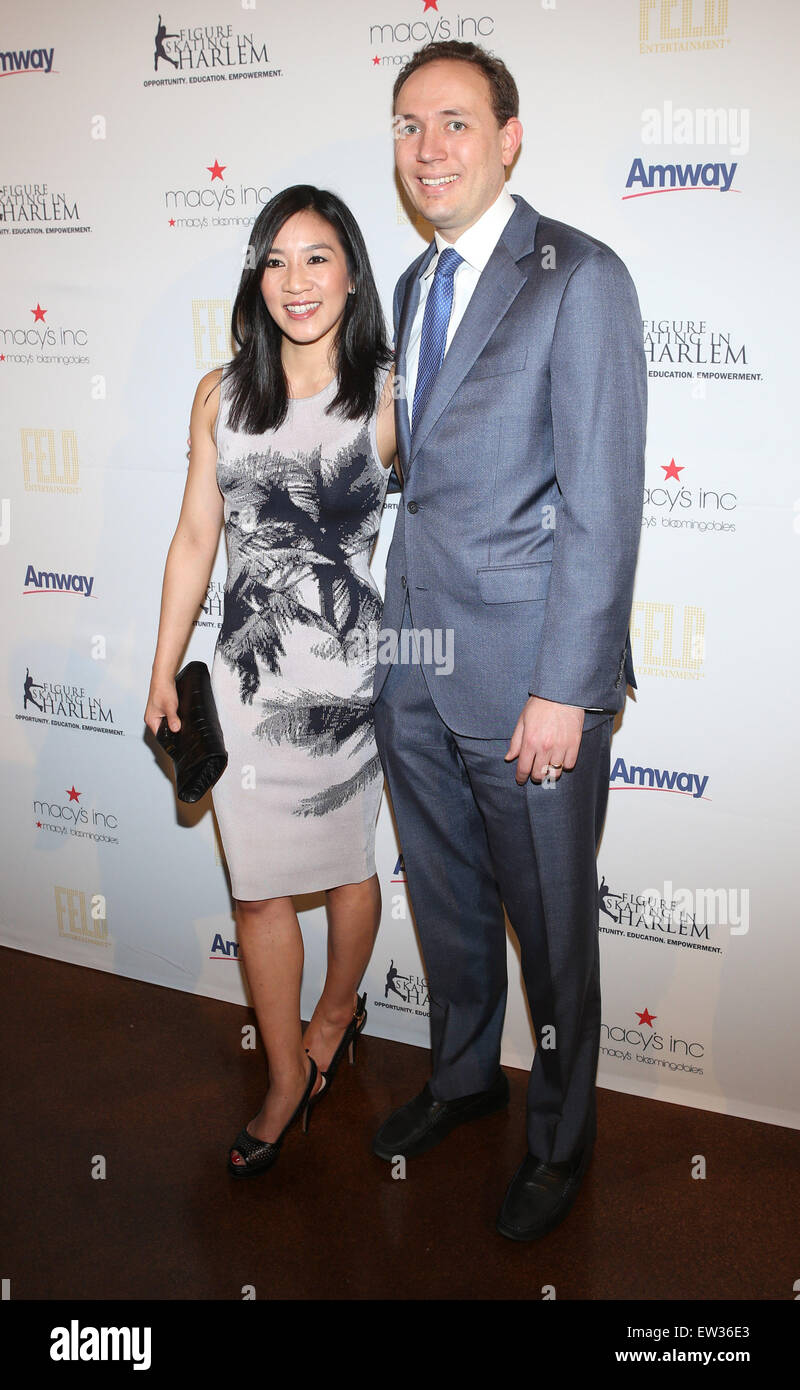 The 10th Annual Skating with the Stars Gala - Arrivals  Featuring: Michelle Kwan, Clay Pell Where: New York City, United States When: 13 Apr 2015 C Stock Photo
