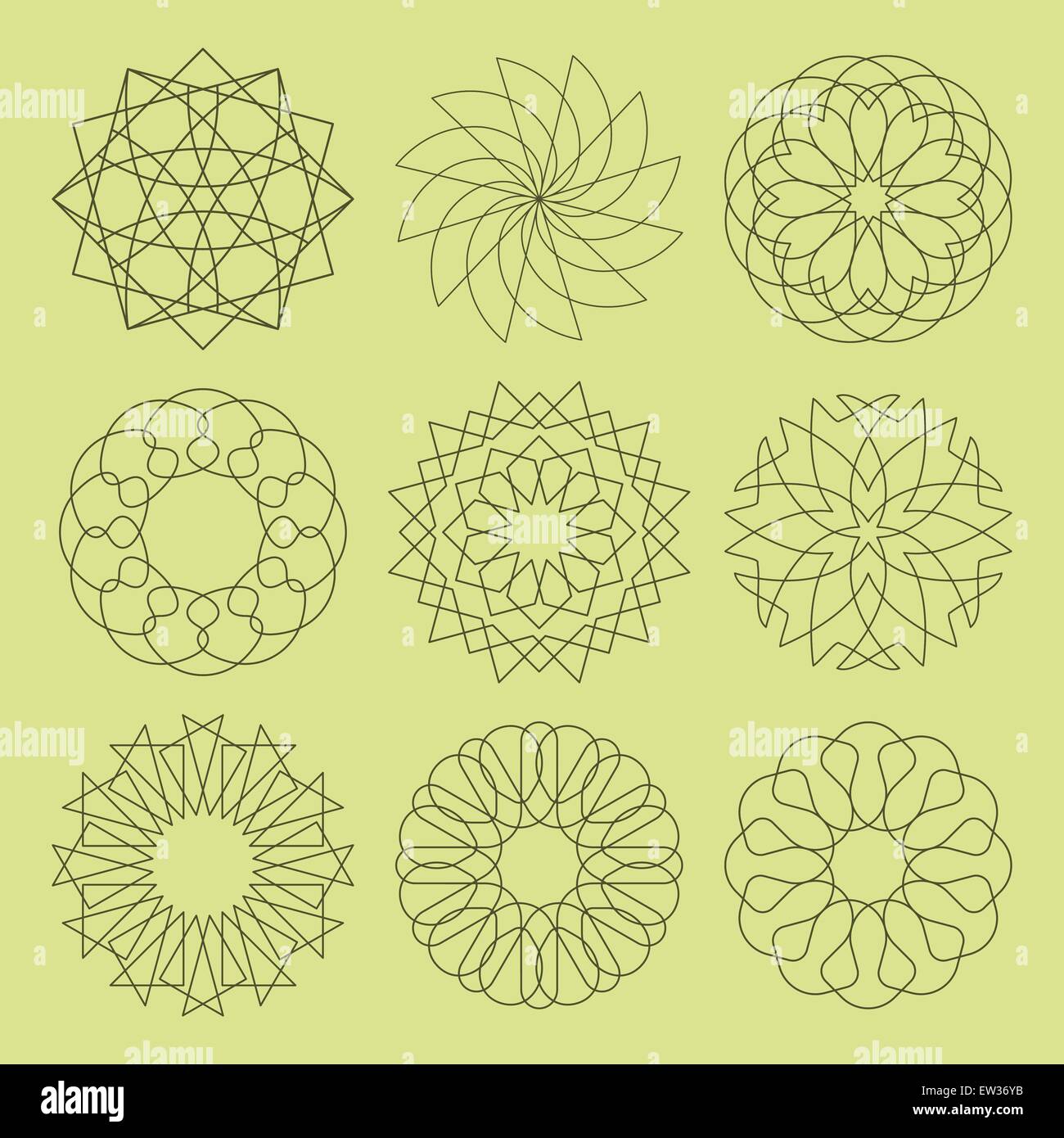 Guilloche vector elements Stock Vector Image & Art Alamy