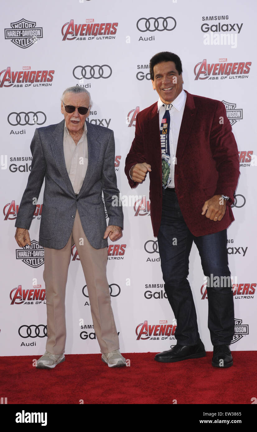 Film Premiere of Avengers Age of Ultron Featuring: Stan Lee, Lou ...