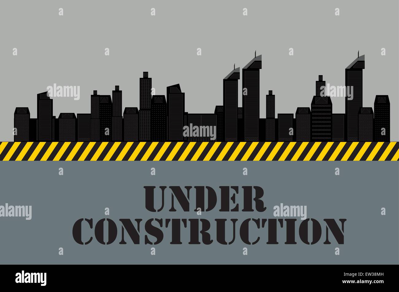 Buildings Of The City Under Construction Vector Illustration Stock Vector Image And Art Alamy 3436