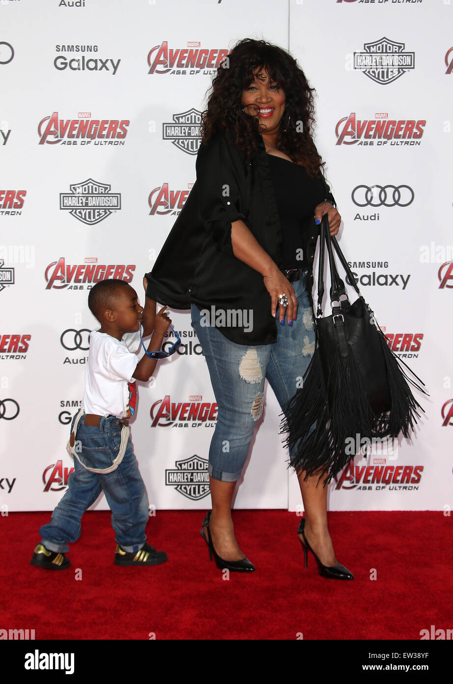 Marvel's 'Avengers: Age Of Ultron' - Los Angeles Premiere  Featuring: Kym Whitley, Joshua Kaleb Whitley Where: Hollywood, California, United States When: 14 Apr 2015 C Stock Photo