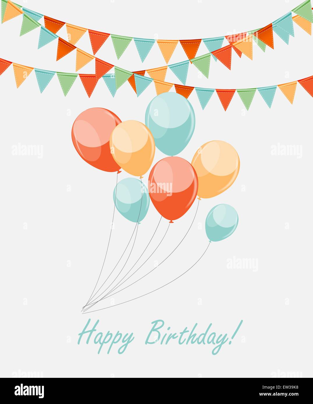 Retro Balloons Background Vector Illustration Stock Vector Image & Art ...