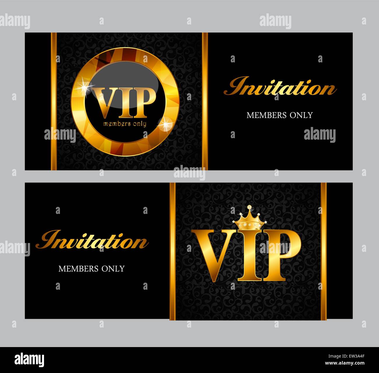 Vip Group Members VIP Members Card Vector Illustration Stock Vector Image & Art - Alamy