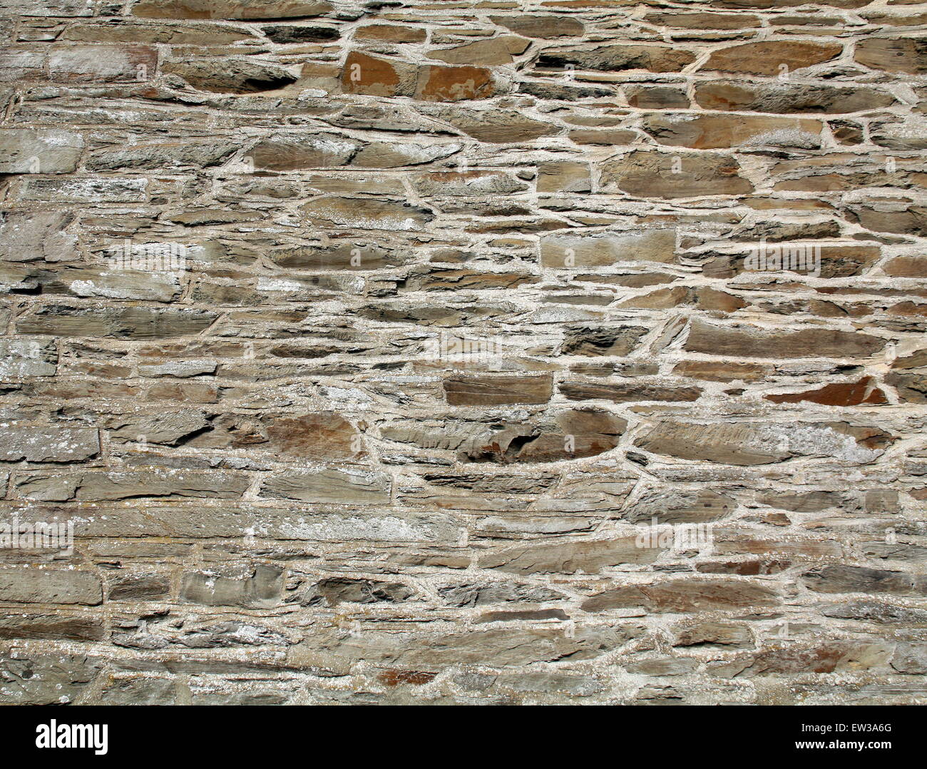 Slate stone wall of a castle in Sauerland. Germany Stock Photo