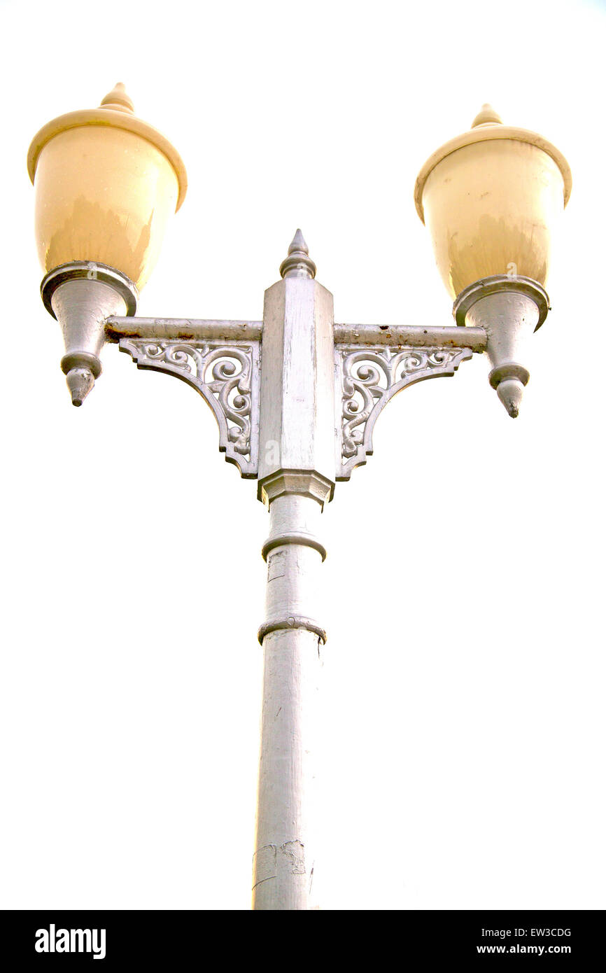 bangkok thailand street lamp in the sky palaces temple abstract sunny ...