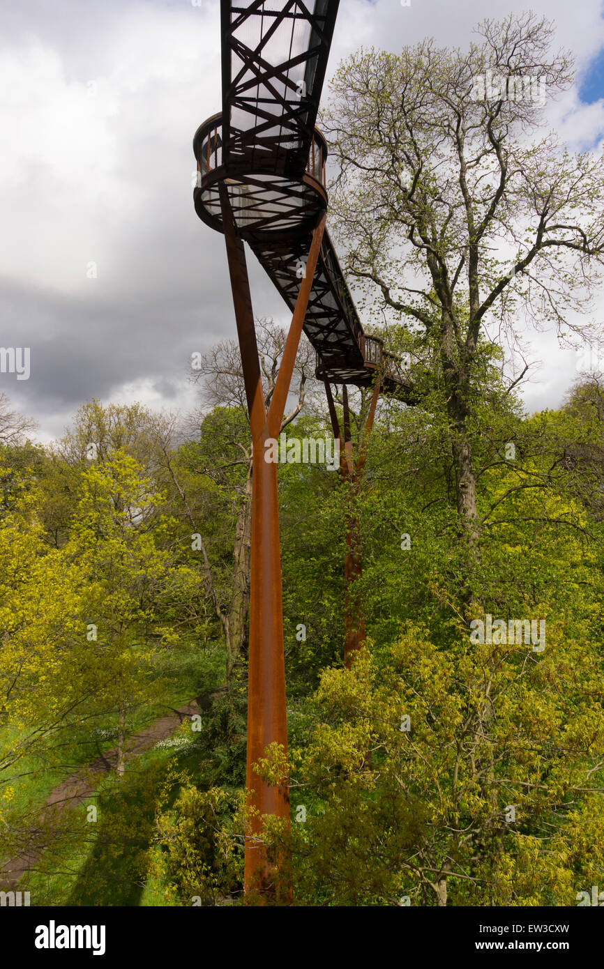 Xstrata treetop walkway at Kew Gardens, London, England Stock Photo