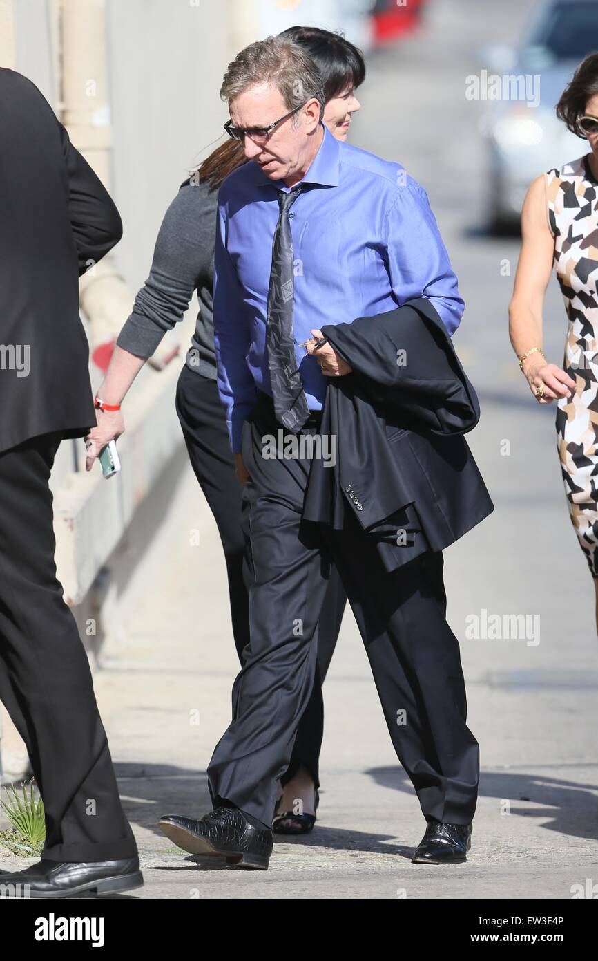 Tim Allen seen arriving at ABC studios for Jimmy Kimmel Live. Featuring ...
