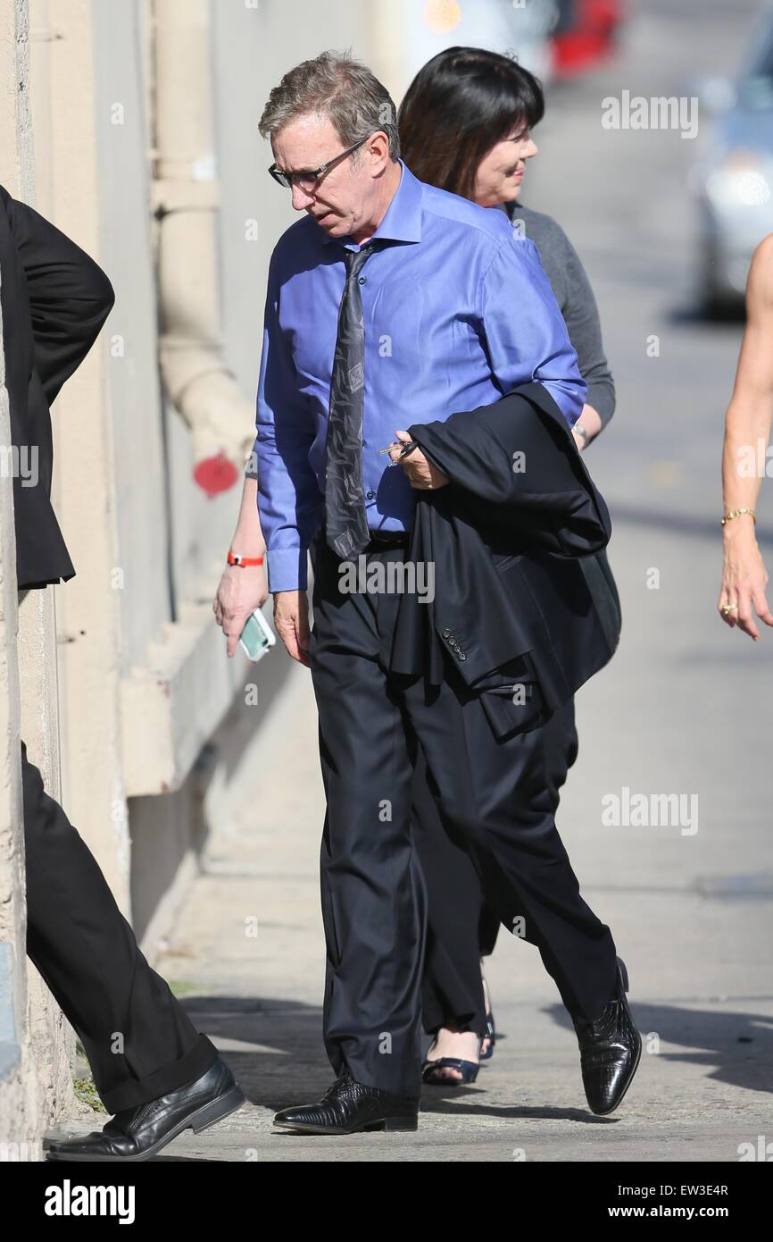 Tim Allen seen arriving at ABC studios for Jimmy Kimmel Live. Featuring ...