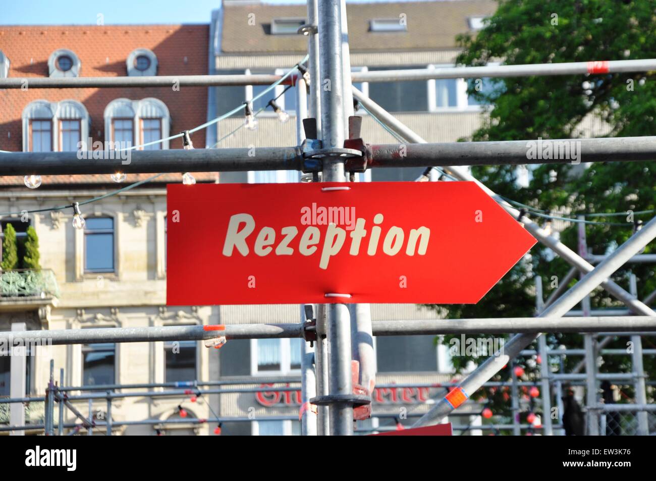 Reception sign hi-res stock photography and images - Alamy
