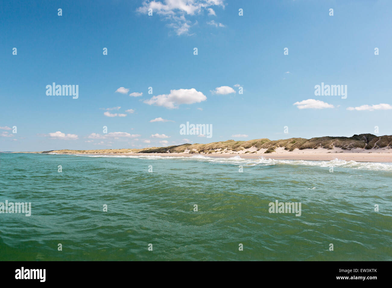 Beach panorama with dune Stock Photo