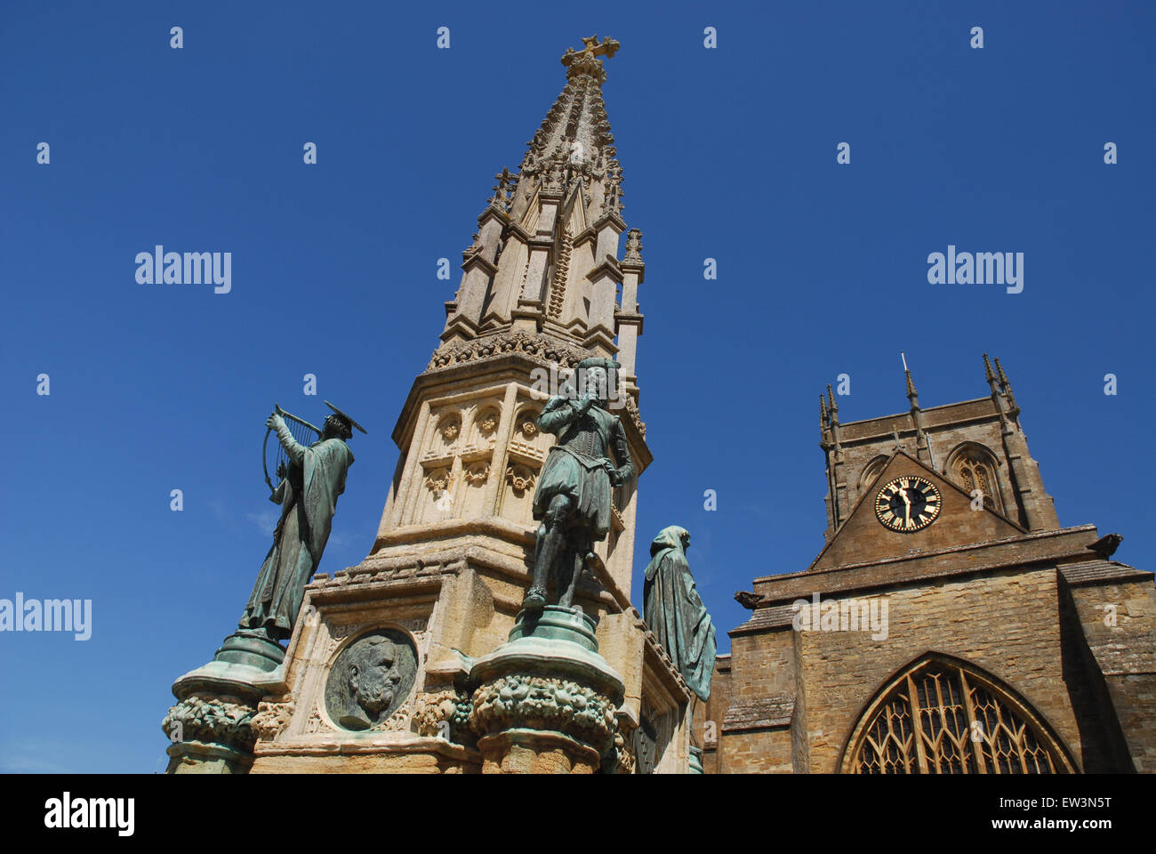 The Digby Memorial outside Sherborne Abbey, Dorset, England Stock Photo