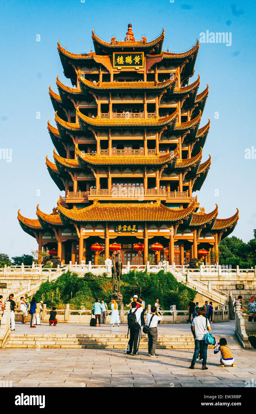 Yellow crane tower in Wuhan of China. Stock Photo