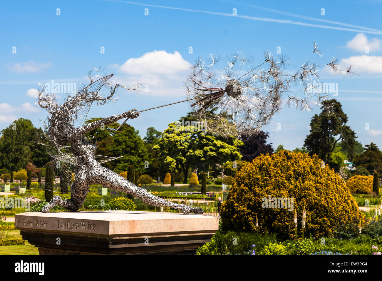 Wishes - one of the Trentham Fairies. Created by Robin Wight. Stock Photo