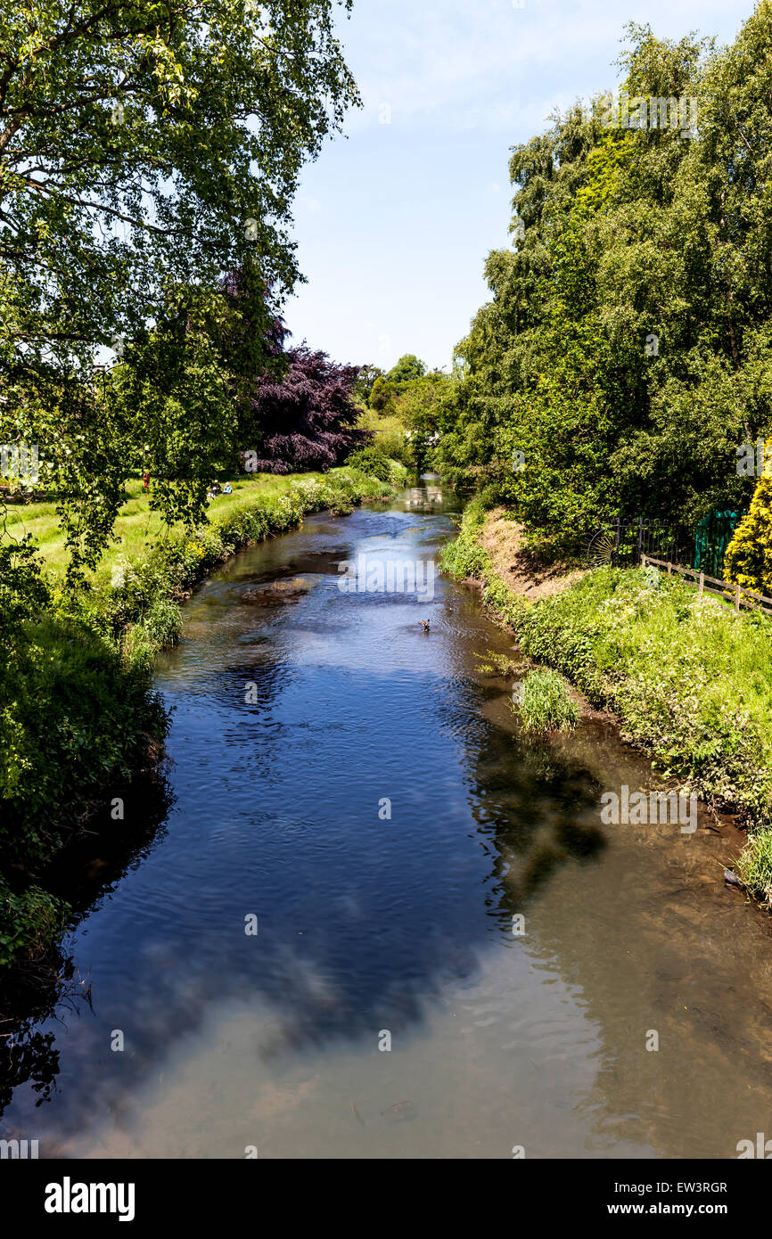 The River Trent - upstream view from the Gardens Entrance Stock Photo