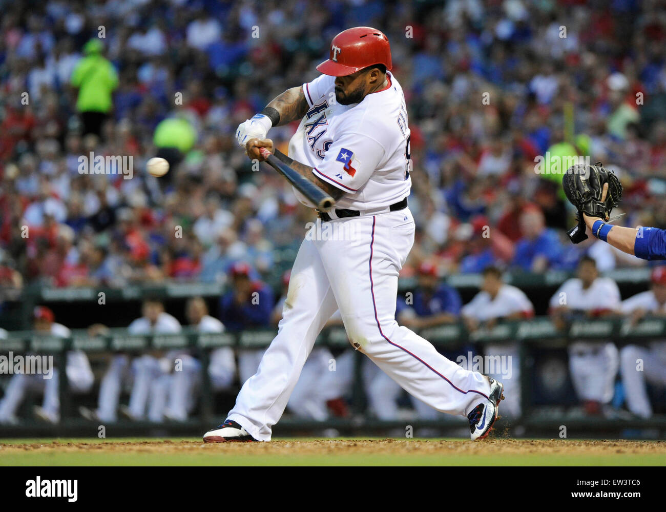Arlington, Texas, USA. 16th June, 2015. Texas Rangers designated hitter ...
