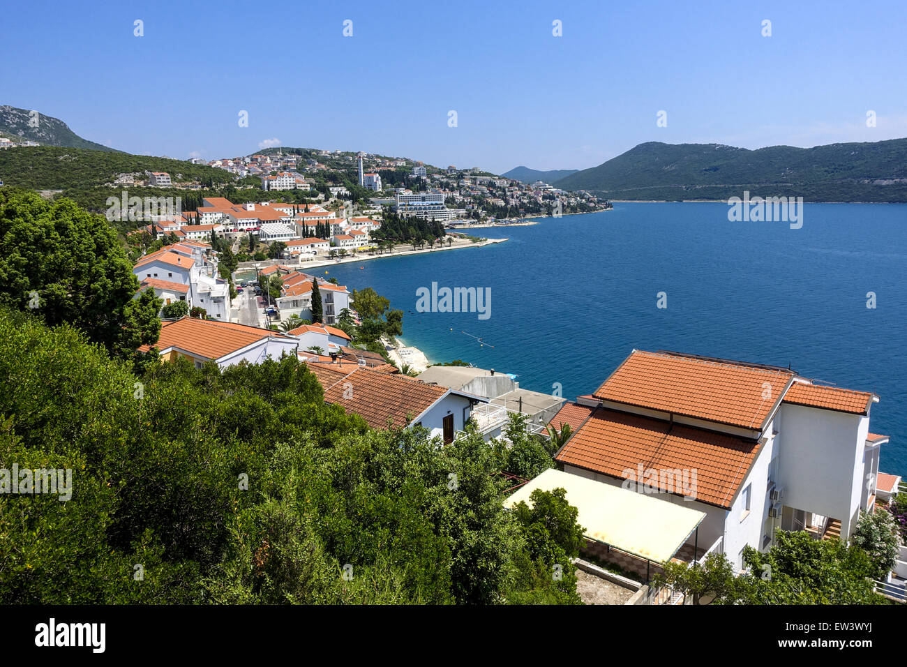 Only sea access of the country, Neum, Bosnia-Herzegovina Stock Photo