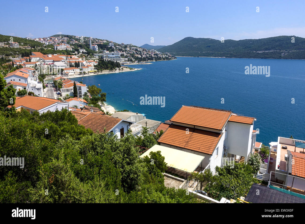 Only sea access of the country, Neum, Bosnia-Herzegovina Stock Photo