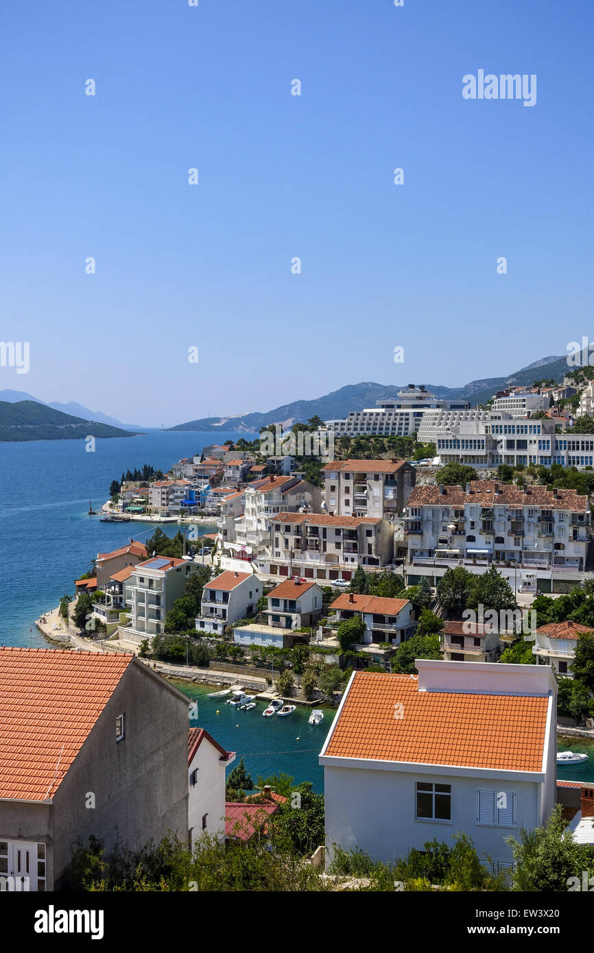 Only sea access of the country, Neum, Bosnia-Herzegovina Stock Photo