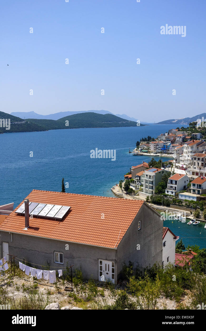 Only sea access of the country, Neum, Bosnia-Herzegovina Stock Photo