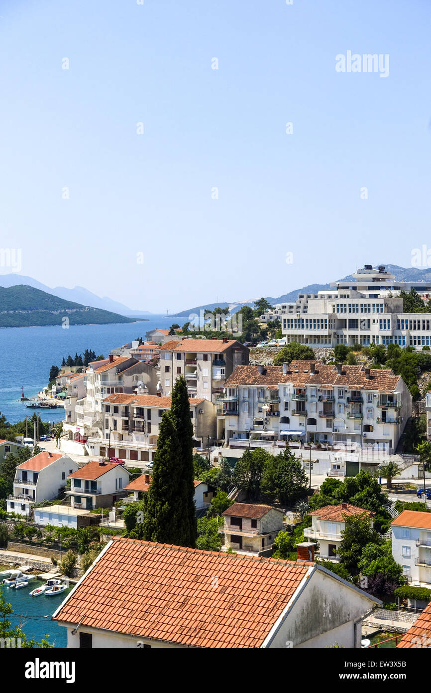 Only sea access of the country, Neum, Bosnia-Herzegovina Stock Photo