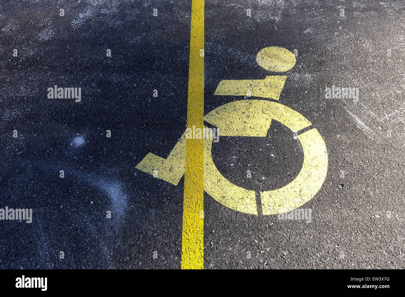 Handicaped parking, near Rijeka, Croatia Stock Photo