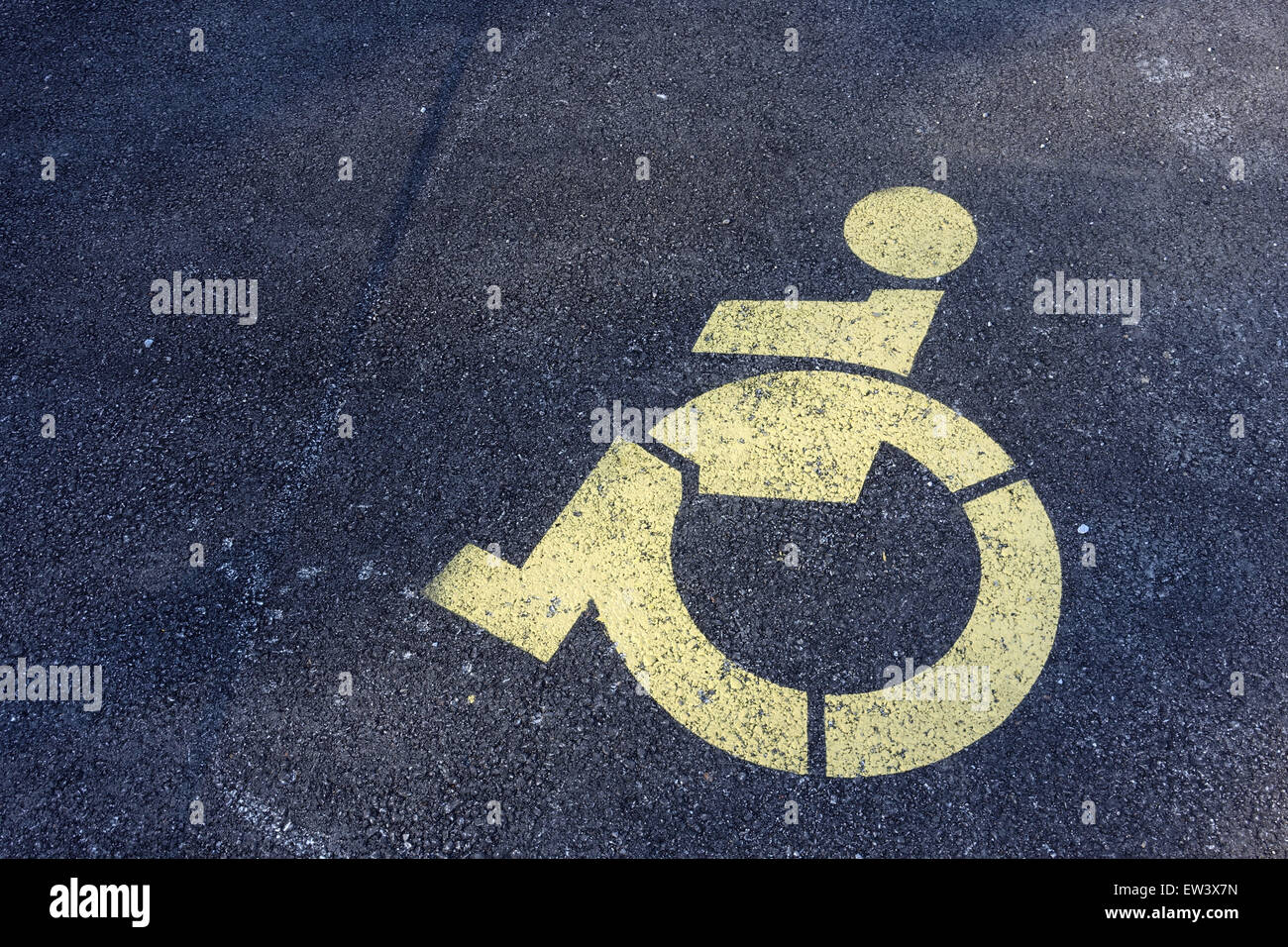 Handicaped parking, near Rijeka, Croatia Stock Photo