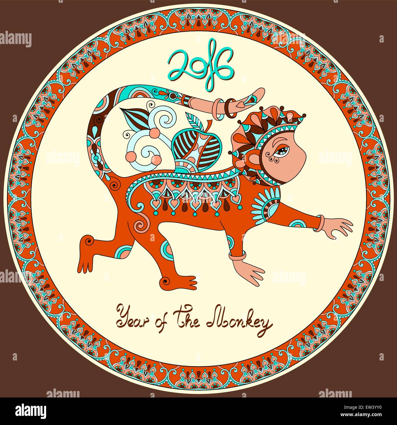Year of The Monkey Stock Vector Image & Art - Alamy