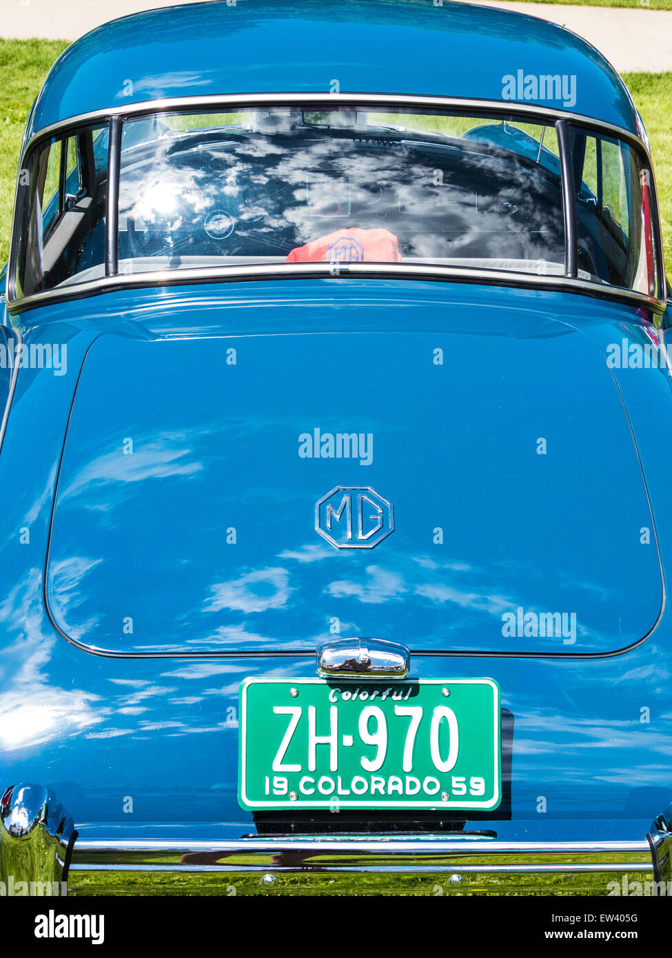 '59 MGA Coupe rear end, 63rd Annual Rallye Glenwood Springs Car Show, Glenwood Springs, Colorado