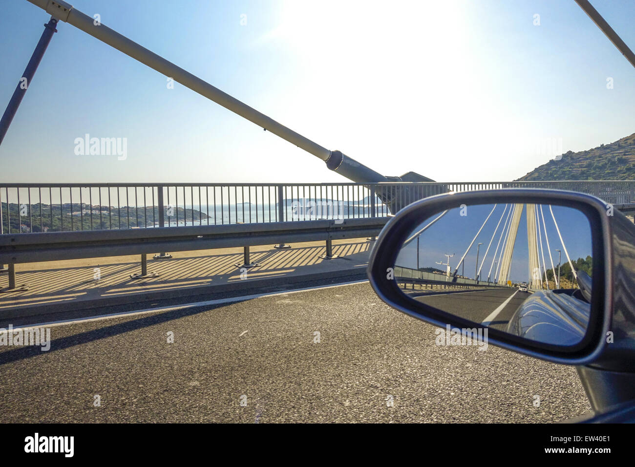 Cable-stayed bridge, most Dr. Franja Tudmana, Dubrovnik, Dalmatia, Croatia Stock Photo