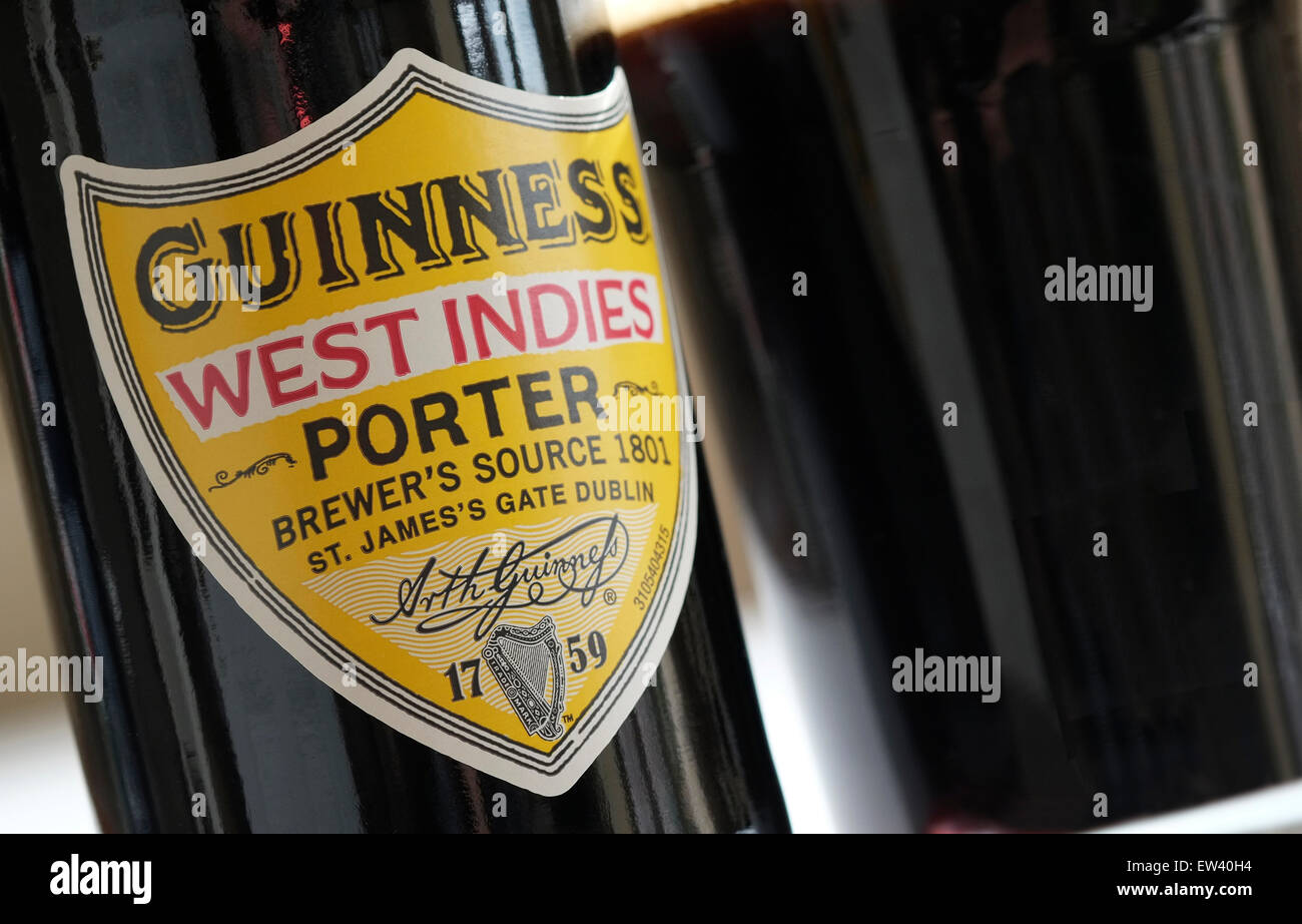 guinness irish stout west indies porter beer bottle Stock Photo Alamy